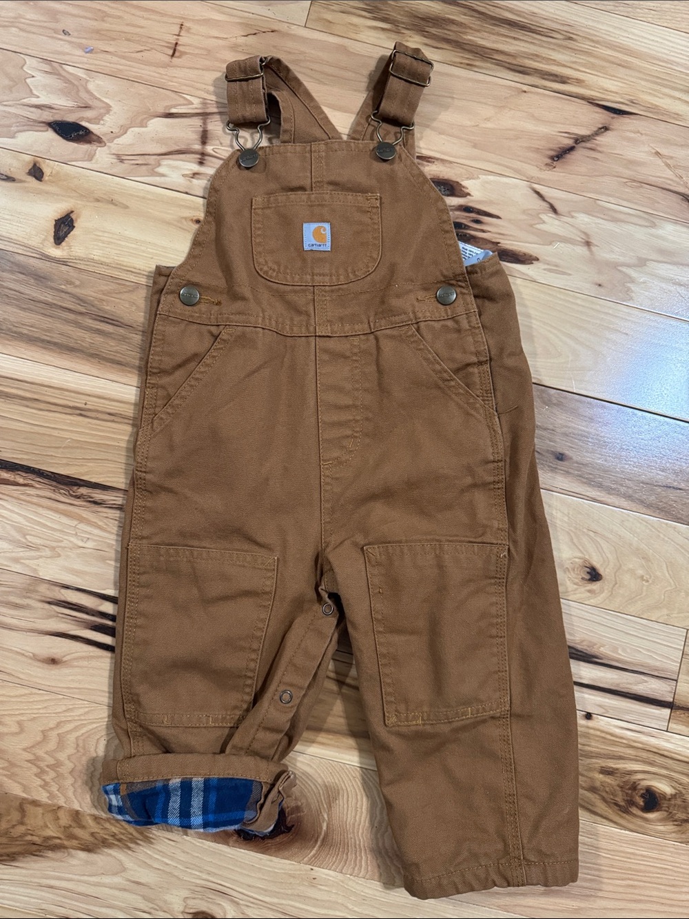 Carhartt Kids Caramel Brown Canvas Overalls